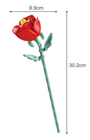 Femibox FL2255 2025 Nouvelle mode Rose rouge Blocs de construction Fleur Fabrication directe Usine Enfants DIY Éducation Série de plantes Briques Ensemble