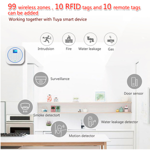 <span class=keywords><strong>Kerui</strong></span> không dây tuya Wifi <span class=keywords><strong>GSM</strong></span> an ninh nhà hệ thống báo động chống trộm báo động với máy dò chuyển động Cửa Cửa sổ cảm biến báo động thiết lập - Product Image 3
