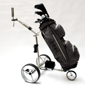 Voiturette de golf en acier inoxydable, résistante à la rouille et aux intempéries, équipée d'une batterie au lithium - Product Image 1