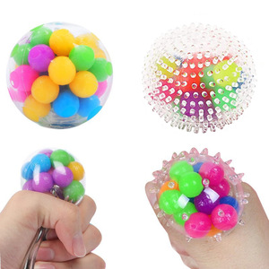 Pallina Antistress Colorata ad Alta Elasticità, Giocattolo Arcobaleno per Alleviare lo Stress, Giochi Antistress per Bambini e Adulti - Product Image 3