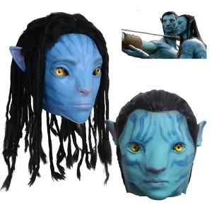 Movie Avatar 2 Anime Avatar Mask Cosplay Costume Accessories Halloween Prop Latex Mask For Adult