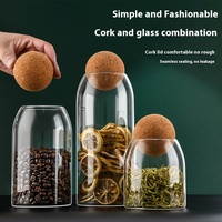 Pot de stockage en verre transparent classique pour le stockage des aliments de cuisine-pour les grains de café en grains
