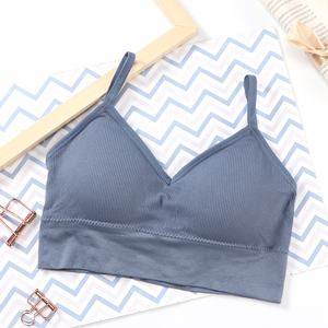Vendita calda sport senza soluzione di continuità Yoga <span class=keywords><strong>reggiseno</strong></span> tinta unita senza soluzione di continuità biancheria intima di bellezza schiena traspirante senza soluzione di continuità <span class=keywords><strong>reggiseno</strong></span> - Product Image 6