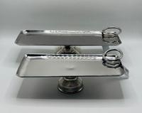 Plateau de service en acier inoxydable de qualité supérieure, écologique, moderne et luxueux, avec finition miroir, pour hôtel, restaurant et usage domestique