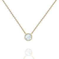 Collier ras du cou en cristal ou opale rond de forme personnalisée en argent sterling 925 Design simple