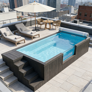 Customization Fiberglass Outdoor Above Ground Swimming Pool UV Resistant Quick Install Durable Backyard Garden - Product Image 2