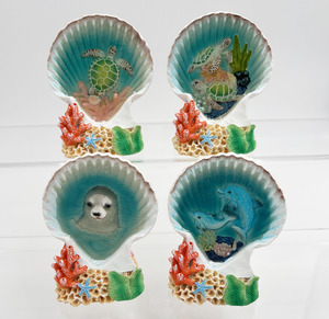 Souvenir de plage en polyrésine peinte à la main, forme irrégulière, avec effet de goutte de colle, motifs animaliers, amour, <span class=keywords><strong>musique</strong></span>, fée - Product Image 3
