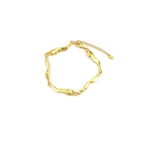 Ensemble de bijoux minimaliste de luxe plaqué or maillons en fusion chaîne collier ras du cou bracelet