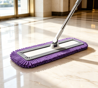Serpillère plate grande taille en microfibre chenille, utilisation humide et sèche pour le nettoyage des sols de stades, entrepôts, maisons, parquets et carrelages