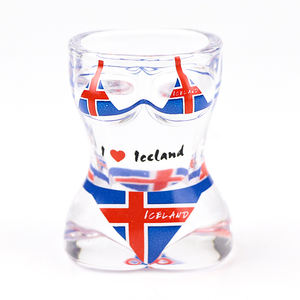 Vente en gros de logo personnalisé Islande Pays-Bas nation drapeau souvenir cadeau touristique bikini sexy shot glass - Product Image 3
