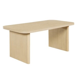 Mesa Consola de Madera Rectangular, Independiente, con Estante Sólido y Diseño sin Respaldo - Product Image 3