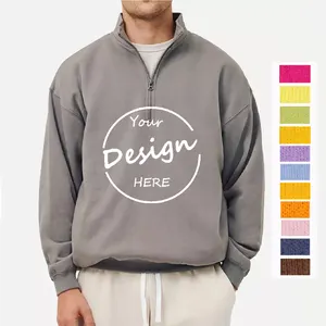 2023 Hot Selling Winter Custom Logo Lightweight Popular Lifestyle Sport Golf Wear Casual Zip Neck Up Sweater Men