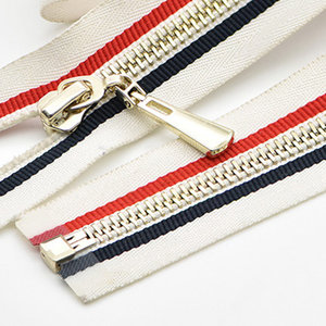 Haute qualité 5 # dentelle Y dents fermeture à glissière vers le bas veste haut accessoires fermeture à glissière à extrémité ouverte fermeture à glissière en métal autobloquante - Product Image 2