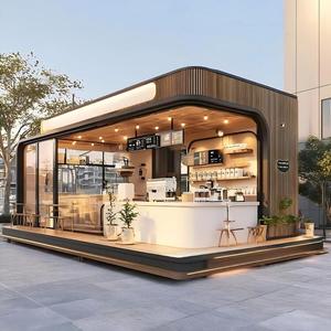 Contenedor Prefabricado Moderno <span class=keywords><strong>de</strong></span> 20 y 40 pies para Tienda <span class=keywords><strong>de</strong></span> Bubble Tea, Cibercafé Móvil, Quiosco Comercial y Almacén Urbano - Product Image 3