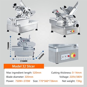 Nouvelle Trancheuse à Viande Automatique Électrique Professionnelle pour <span class=keywords><strong>Charcuterie</strong></span>, avec Chariot à Lames Amovibles en Acier Inoxydable et Réglable - Product Image 6