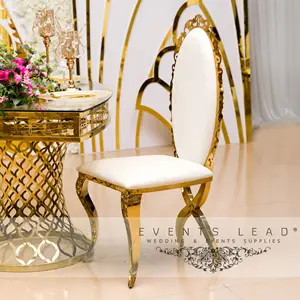 عرض ساخن كرسي زفاف ذهبي راقٍ لتزيين حفلات الزفاف