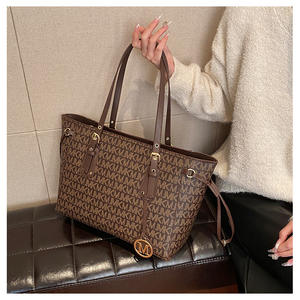 Bolso de Hombro Tipo Tote de Gran Capacidad con Estampado Retro y Letras, Estilo 2026 para Mujer - Product Image 3