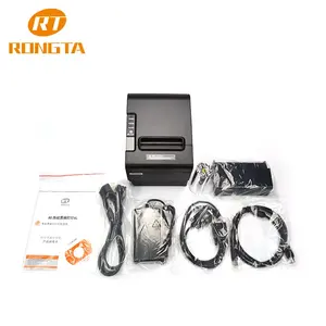 Rongta rp80 impressora térmica usb, alta velocidade impressora 80mm com cortador automático