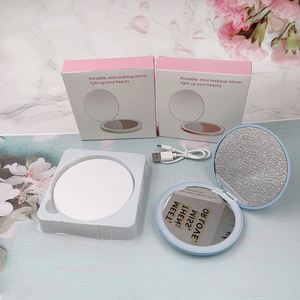 Espejo de Maquillaje de Mano con Luz LED de Doble Cara, Espejo Cosmético Redondo Plegable con 2X Aumentos, Espejo de Bolsillo con Luz LED, Marca Privada - Product Image 3