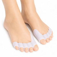 Séparateurs d'orteils pour femmes et hommes, manchons correcteurs d'hallux valgus, 5 intercalaires d'orteils pour l'alignement du pied, soulagement de la douleur et protection anti-frottement