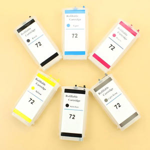 Cartucce d'<span class=keywords><strong>inchiostro</strong></span> ricaricabili da 130 ml in 6 colori per stampanti <span class=keywords><strong>HP</strong></span> Designjet T610 T620 T770 T790 T1100 T1300 T2300 (compatibili con <span class=keywords><strong>HP</strong></span> 72) - Product Image 5