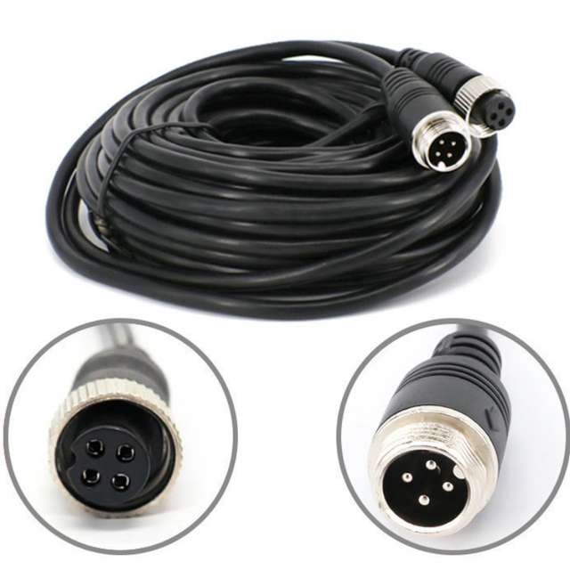 Custom Aviation Cable SemitrailerTruck Backup Camera Car Rear View Video GX16 Extension Cable GX12 GX16 4P Cable