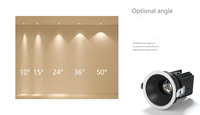 SAA RCM IC4 COB Étanche IP65 Dimmable Led Down Downlights Cob Projecteurs pour Fond Décoration Murale