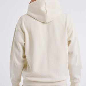 <span class=keywords><strong>Felpa</strong></span> con Zip da <span class=keywords><strong>Uomo</strong></span> Stile Americano, Vestibilità Ampia, Colore Bianco Sporco, Design Minimalista e Basico - Product Image 4