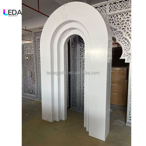 Arche en acrylique blanc sur mesure LEDA Factory, différentes tailles, arche multi-couches en PVC pour événements de mariage et fêtes - Product Image 2