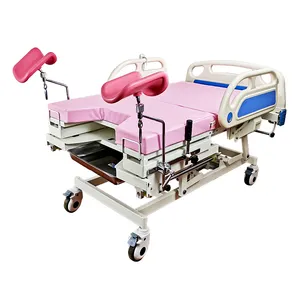 New High Efficiency 4 Functions Electric Obstetrics Delivery Hospital Bed With Foam Mattress