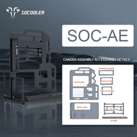 Socooler SOC-AE E-ATX DIY Gaming Computer Case Nouvelle Tendance RTX 5070 Ti Compatible Aviation Aluminium PC Gaming Rack Type