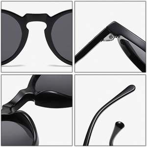 Lunettes de soleil polarisées rondes rétro 2025 personnalisées avec logo, rivets punk, UV400, pour hommes et femmes - Product Image 6