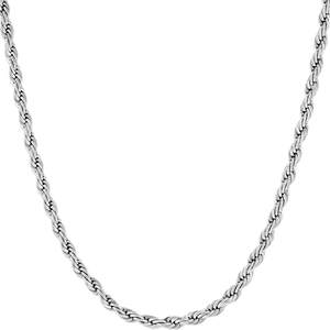 Collier en acier inoxydable plaqué or véritable 24 carats pour femmes et hommes Fashion Hip <span class=keywords><strong>Hop</strong></span> chaîne corde 3mm - Product Image 5