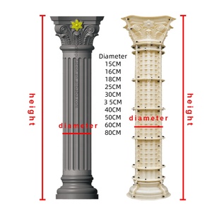 Ventas Directas de Fábrica: Encofrados de Plástico para Columnas de Hormigón, Moldes de <span class=keywords><strong>Pilares</strong></span> <span class=keywords><strong>Romanos</strong></span> para Columnas Redondas Ajustables Decorativas - Product Image 4