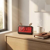 Benutzerdefiniertes Logo Lieferant Farbige Bildschirm-Uhren Thermometer Hygrometer Wecker Kalender Nachtlicht Kinderzimmer Digitaluhr