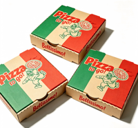 Günstige Hochwertige E-Flute Karton Pizza-Schachtel Matt Laminiert Individuelles Logo Verschiedene Größen (6-16 Zoll) für Nudeln