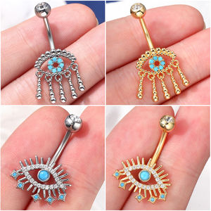 Toposh tendance 316l chirurgical en acier inoxydable corps sexe cristal nombril <span class=keywords><strong>banane</strong></span> élégant nombril anneau piercing bijoux - Product Image 4