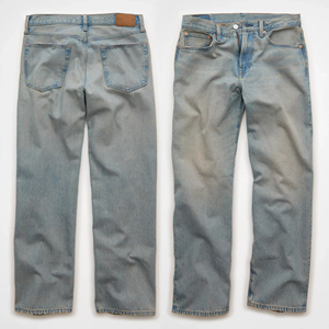 <span class=keywords><strong>Jean</strong></span> en denim délavé <span class=keywords><strong>coupe</strong></span> <span class=keywords><strong>droite</strong></span> vintage personnalisé YUCE, <span class=keywords><strong>jean</strong></span> décontracté pour homme, <span class=keywords><strong>jean</strong></span> baggy classique bleu clair 14oz - Product Image 3