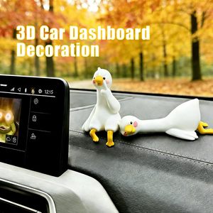 Mini figurine <span class=keywords><strong>d</strong></span>'oie mignonne, ornement pour écran <span class=keywords><strong>d</strong></span>'ordinateur, <span class=keywords><strong>d</strong></span>écoration de voiture, accessoire de <span class=keywords><strong>d</strong></span>écoration pour cadre photo de bureau, figurine cadeau - Product Image 2