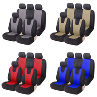 Housses de siège auto universelles LC, ensemble complet de 9 pièces, toutes saisons, coussin intérieur de voiture, compatibles avec Bora Polo pour Civic Passat, accessoires