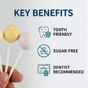 Piruletas de Xilitol <span class=keywords><strong>Sin</strong></span> <span class=keywords><strong>Azúcar</strong></span>, Amigables con los Dientes, Naturales, con Sabor a Frutas, Veganas, <span class=keywords><strong>Sin</strong></span> Gluten, Dulces Saludables, a Granel, con Etiqueta Privada - Product Image 6