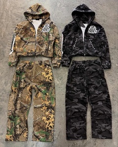 OEM Custom Streetwear Dtg Printing Heavyweight <strong>Cotton</strong> Graphic Hoodie and Sweatpants Set Tracksuit Sweat Suit <strong>for</strong> <strong>Men</strong> - Product Image 2