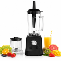 Blender 2-en-1 avec broyeur à sec, lame en acier inoxydable et protection contre la surchauffe, pour la préparation de smoothies à la maison