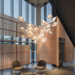 Lámpara de Araña Moderna Personalizada de Cristal con Diseño de Nube para Vestíbulo de Hotel o Villa - Product Image 5