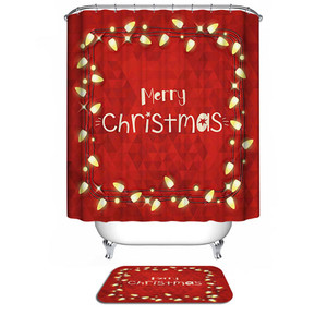 <span class=keywords><strong>Rideau</strong></span> de douche en polyester imperméable de conception de noël <span class=keywords><strong>rideau</strong></span> de fenêtre de <span class=keywords><strong>baignoire</strong></span> résistant à la moisissure créatif - Product Image 6