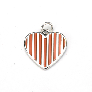 James Avery S925 Sterling Silver Orange Trái Tim Quyến Rũ Năm Mới Hoặc Món Quà Giáng Sinh Cho Bạn Trai Hoặc Bạn Gái - Product Image 1