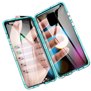 Étui de téléphone magnétique en verre trempé métallique double face à couverture intégrale à 360 degrés pour <span class=keywords><strong>Samsung</strong></span> A12 A52 A22 <span class=keywords><strong>A32</strong></span>, étui de luxe pour Note 9 - Product Image 1