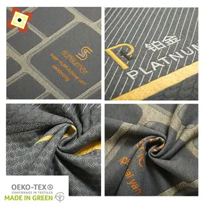 Factory Outlet Spandex Bamboo Fiber Mattress Fabric Polyester Jersey Knit Fabric Bamboo Nano Linen Latex Pillow Fabric