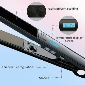 Plancha <span class=keywords><strong>de</strong></span> <span class=keywords><strong>pelo</strong></span> <span class=keywords><strong>de</strong></span> hierro plana <span class=keywords><strong>de</strong></span> cerámica profesional con <span class=keywords><strong>tela</strong></span> resistente al calentamiento plancha plana <span class=keywords><strong>de</strong></span> <span class=keywords><strong>pelo</strong></span> liso con pantalla LCD - Product Image 4