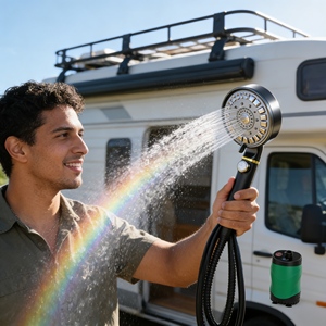 <span class=keywords><strong>Douche</strong></span> de camping portable rechargeable de qualité supérieure Pompe de <span class=keywords><strong>douche</strong></span> électrique <span class=keywords><strong>avec</strong></span> conception étanche pour les aventures en plein air Randonnée Voyage - Product Image 1